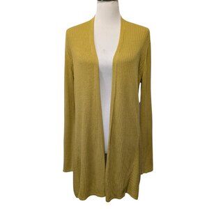 Eileen Fisher Women NWT Sz M Fern Olive Green Brown Cotton Silk Cardigan Sweater